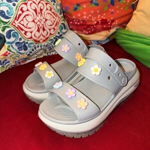 Crocs Shoes | Womens Crocs Mega Crush Sandal with Colorful Floral Accents